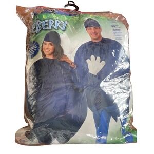 Blueberry Fruit Costume Adult Unisex One Size Tunic Cap and Blonde Wig Set